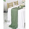 16 Packs Sage Green Cheesecloth Table Runner,10Ft x 35" Sage