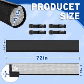 COVERTIFY 4 Layers HVAC Copper AC Line Pipe Insulation Cover Outdoor 6ft x 10.2in, 600D Waterproof Portable AC Hose Insulation Sleeve, Foam Insulation Duct Mini Splits Water Pipe for All Season
