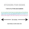 Removable Desk Stickers - Alphabet Letters Strips and 0-20 Numbers