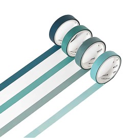 YUBBAEX Natural Color Washi Tape Pastel Scrapbook Tape Sticky Paper Tape for Bullet Journal, Decorative Craft, Gift Wrapping, Scrapbooking (1-Green)