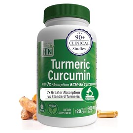Health Tru Nutrition |Curcumin, 500 Mg, 120 Caps | Curcumina, 500 Mg, 120 Cápsulas