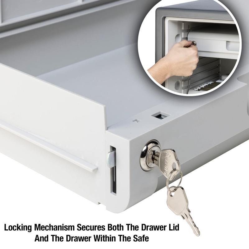 SentrySafe Plastic White Locking Drawer for SFW205 Fireproof and Waterproof