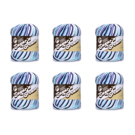 Lily Sugar'N Cream Super Size Moondance Yarn - 6 Packs of 85g - Cotton - 4 Medium (Worsted Yarn) - 150 Metres - Knitting/Crochet