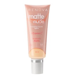 Renova Base De Maquillaje Liquida Matte Nude Vitamina C FPS18 Claro 22ml