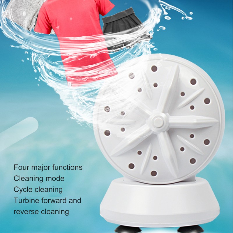 Mini Home Washer Dual Turbine Ultrasonic Deep Cleaning Portable Washing