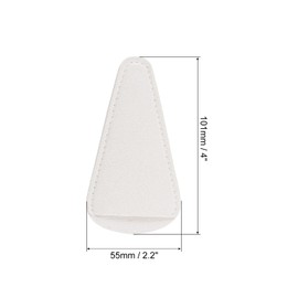 PATIKIL 4"x2.2" PU Leather Scissors Sheath, 3 Pack Scissors Cover Protector Portable Collect Bags for Eyebrow Trimming Beauty Tool Protection, White