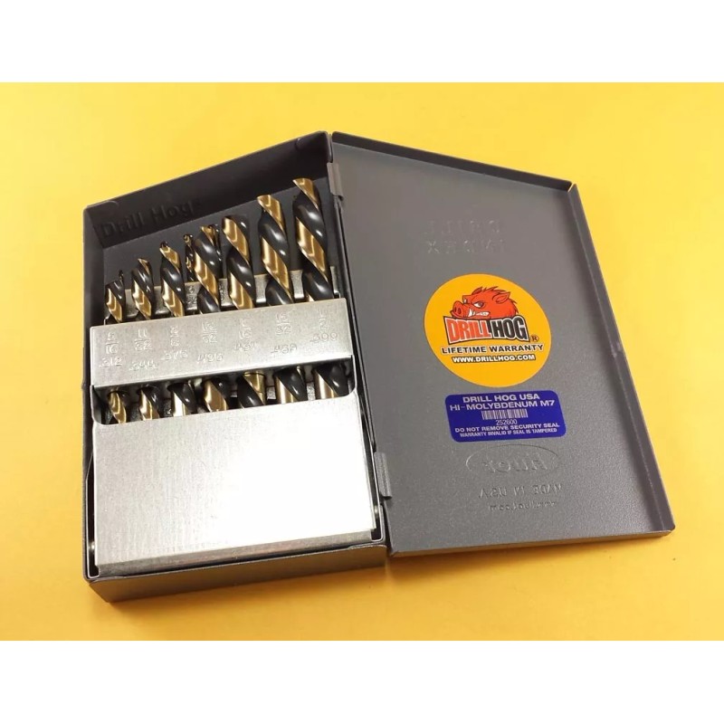 Drill Hog 15 Pc Left Hand Drill Bit Set Reverse