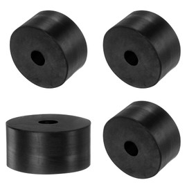 uxcell 4pcs Rubber Spacers 2" OD, 1/2" ID, 1" Height Round Anti Vibration Spacer Rubber Bushing Grommets Thick Rubber Washers for Home Car Accessories
