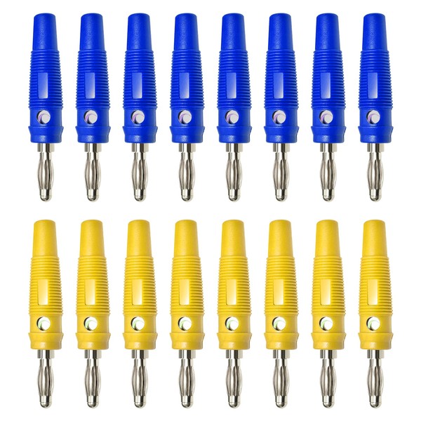 POPAPIE 16 Stück Bananenstecker 4mm,Bananenstecker Lautsprecher,20A Banana-Steckverbinder,Banana Lautsprecherstecker Für Kabel