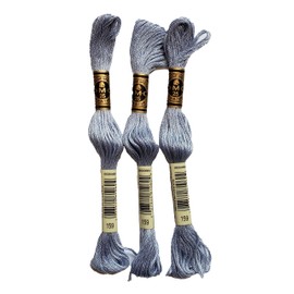 DMC 6-Strand Embroidery Cotton 8.7yd - Light Grey Blue - 117-159 - Bundle of 3
