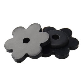 Garden Flag Stoppers, Rubber Garden Flags Pole Holder for Garden Flag Stand Small Black Flower Shape Yard Stoppers Indoor and Outdoor Use (5-Pack)