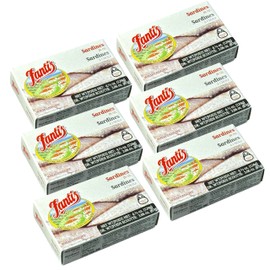 Fantis – Sardines in Oil – Wild-Caught, Premium Quality Spanish Sardines, Keto-Friendly, Ready to Eat, High Protein Seafood Snack, 4.375 oz, Pack of 6