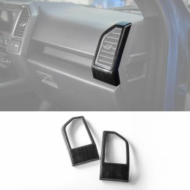 Xtreme Trux Molded Black Wood Grain Dashboard Air Vent Bezel Trim Cover 17-22 Ford F250 F350