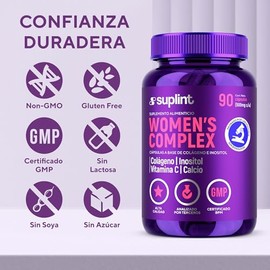 Vitaminas para Mujer con Colágeno Hidrolizado, Inositol, Biotina, Ácido Fólico y Complejo B – Multivitamínico Mujer 23 Nutrientes – Suplemento Diario 