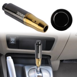 JDM BRIDE Universal Gold/Blk Aluminum Alloy Automatic Gear Shift Knob Lever Shifter