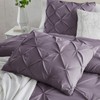 Nestl Grayish Purple Duvet Cover Queen Size - Pintuck Queen