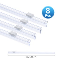 PATIKIL 8pcs Plastic Wrap Cutter, 14in Plastic Wrap Slide Cutter Snap Card Slot Installation Replacement for Aluminum Foil Wax Paper Parchment Paper Wrap Dispenser, White