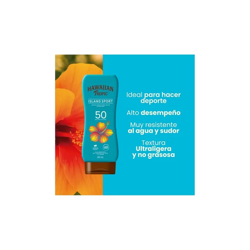Protector Solar Hawaiian Tropic Island Sport 50+FPS 240 ml