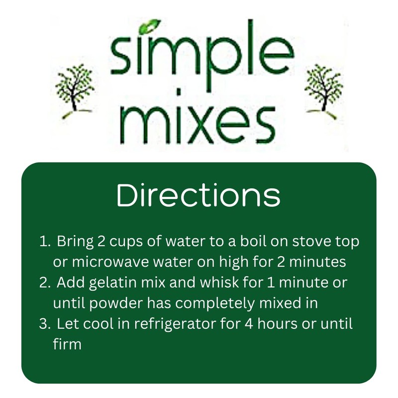 Simple Mixes Natural Gelatin Dessert, Lime, Kosher, 6 Pack of