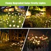 Flumy Solar Lights Outdoor Waterproof 2 Pack, Upgraded Outdoor Firefly