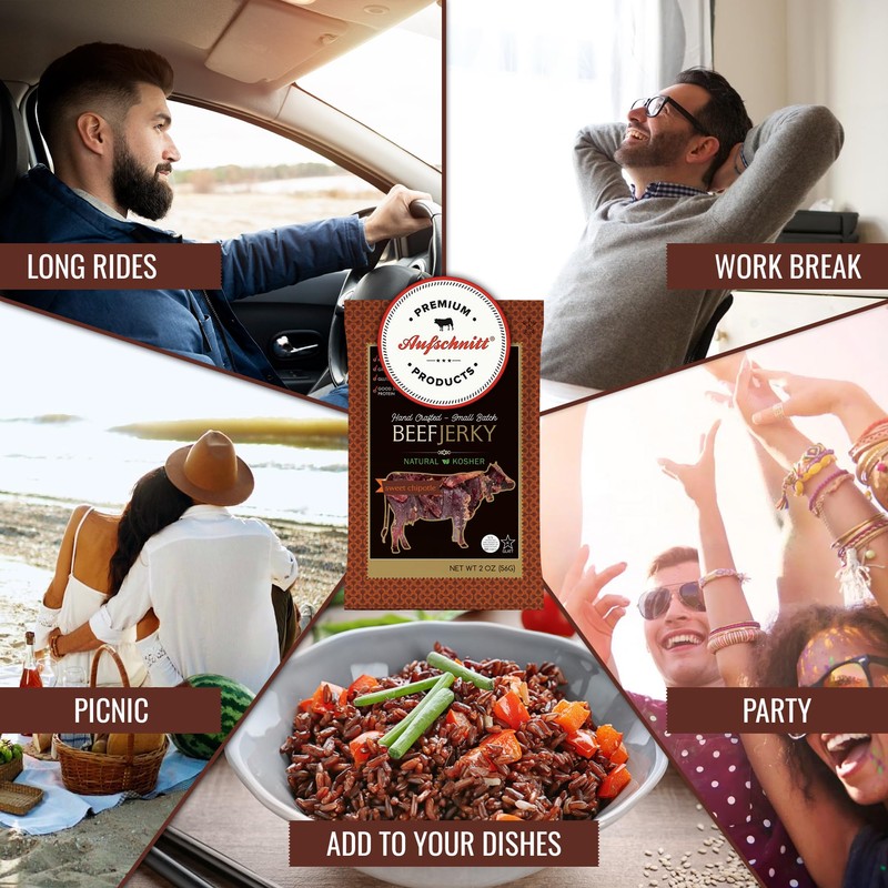 Aufschnitt Grass Fed Beef Jerky - Low Sodium, Certified Kosher