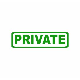CrownVinyl.com PRIVATE Door Sign Vinyl Decal Sticker - Door Window Wall - Business Office Home - Green