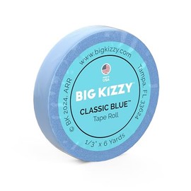 Big Kizzy Double Sided Tape in Hair Extension Tape Roll - Classic Blue Tape Roll- .313" x 6 Yards - Comfortable, Strong Hold, Flexible wear, Made in USA, Medical Grade Adhesive