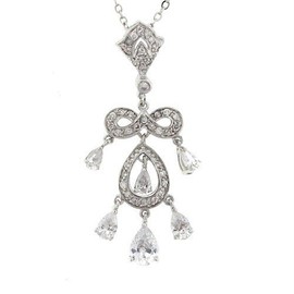Alljoy Adorable Mini Chandelier Pendant with White CZs