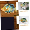 Ipetboom 2Pcs Metal Fish Wall Decor Vibrant Iron Fish Wall