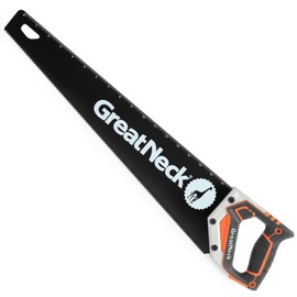 GreatNeck 74004 20 Inch Hand-Saw, 20" Saw for Wood-Cutting, Tri-Bevel Teeth, SK-5 Steel Blade for Wooden and Plastic Jobs, Handsaw with Anti-Slip Comfort Handle