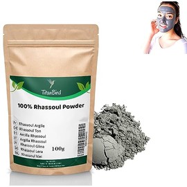 Titanbird 100g Rhassoul / Ghassoul Powder - Care for Face & Hair - Origin: Morocco - 100% Natural, Pure and No Additives | High Quality Fine Powder