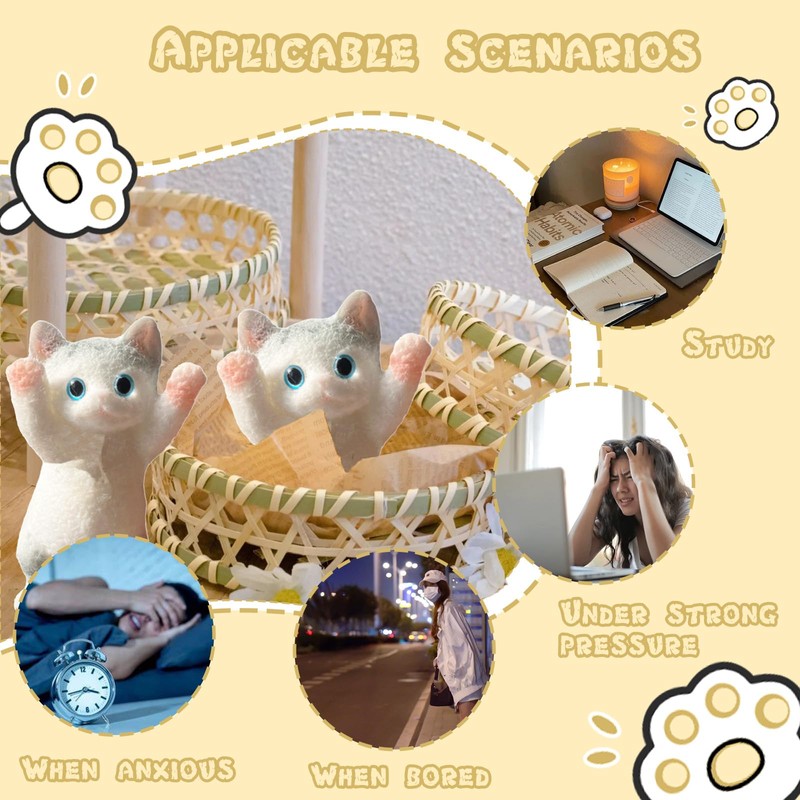 GIUSOBG Squishy Cat Toy, Squishy Sticky Squeeze Toys, Cute Anti-Stress