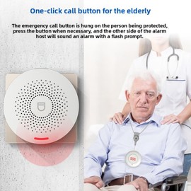 Hapippofa Wireless Caregiver Pager Call Button for Elderly at Home, WiFi Panic Button, Life Alert Systems for Seniors No Monthly Fee