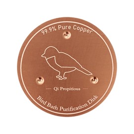 Ajedrmy Bird Bath Copper Disk, 99.99% Pure Copper Disk for Bird Baths, Stable Triple-Point Support, Safe Natural Solution for Outdoor Birdbaths Bowls, All-Season Use with All Outdoor Birdbath Bowls