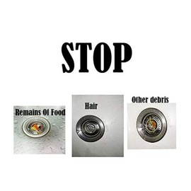 Juliyeh (4 pcs) 70mm Stainless Steel Kitchen Sink Strainer Plug Sink Sieve Sink Hole Strainer Drain Protector for Bathroom and Kitchen, Hair Catcher Stopper for Bathtub, White, (Strainer0413)