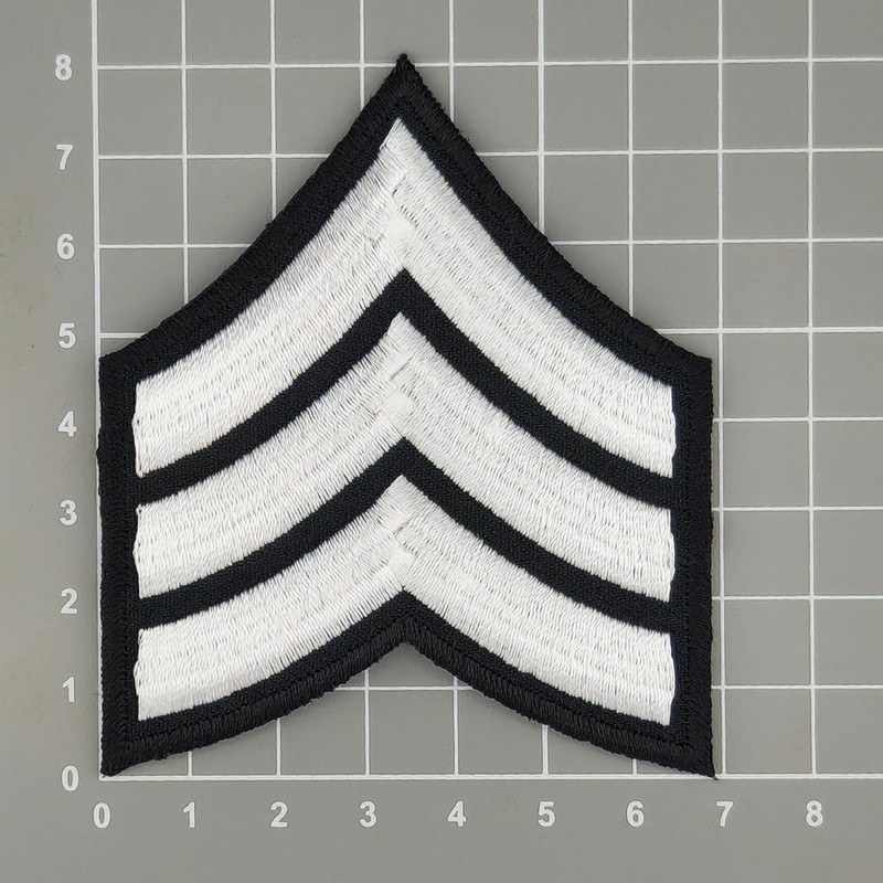 Set of 5 Police Sergeant Badges - High-Quality Iron-On &