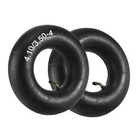 4.10/3.50-4 Inner Tube Heavy Duty Replacement with TR-87 Bent Valve Stem - for Wheelbarrows, Hand Trucks, One-wheeled carts lawnmower and More (2-Pack)