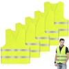 miaomiao High Visibility Vests Car Pack of 5 Reflective Safety