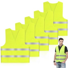 miaomiao High Visibility Vests Car Pack of 5 Reflective Safety Vests for All Sizes