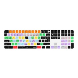 XSKN Ableton Live EU US Common Version Silicone Keyboard Cover Skin for 2020-2023 Apple Magic Keyboard with Touch ID and Numeric Keypad A2520 (Left 3 Keys Not Suite for 2024 New One Model)