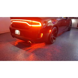 Exhaust & Rear Fascia Vent LED Lighting Kit (Orange) Compatible for Dodge Charger