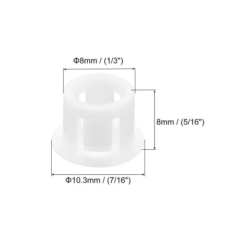 sourcing map 32PCS 8mm(5/16") White Plastic Hole Plugs, Flush Type