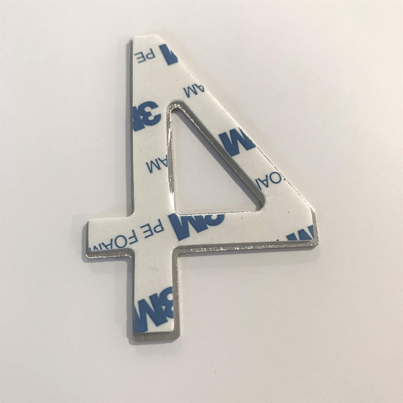 Imaggge.com House or Hotel Number - Brushed Stainless Steel -