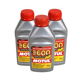 Motul (3 Pack) 100949 RBF 600 DOT 4 100% Synthetic Factory Line Racing Brake Fluid with Premium Motul Sticker (3)