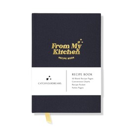 CATCHYOURDREAMS Blank Recipe Book - Keepsake Gift - Hardcover Family Heirloom Recipe Book to Write Your Own Recipe (Navy Blue)