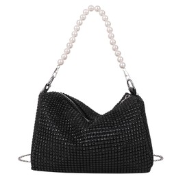 DtgEcd 1PCS Black Evening Bag,black Clutch Bags for Women,evening Bags for Women,Sparkly Rhinestone Design,Enhance Temperament Easily Cope with Various Occasions,Perfect for Family.