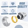 Yaocom 6 Pcs 3/4" Straight Air Piping Fittings, Brass-nickel Plated,