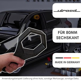 ULROAD Replacement part for BBS wheel wrench RS hex key RS key 80 mm rim cap 09 23 576 SW80 0923576 tool