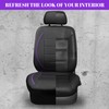 CAR PASS Piping PU Leather Car Seat Cover,Inside Zipper Design