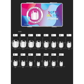 YIMART Press on Nails Short,300pcs Traceless Frosted ABS Artificial Nail Tips,NO Polishing Medium Design Matte Soft Gel Nail Tips for Extension Nail Salon (transparent, short new square)